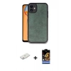 MARSİLYAN™- iPhone 11 Kılıf Kıvılcım Işık Serisi - Siyah Buffer Hayalet Cam Ekran Koruyucu + Renkli Kamera Lens Koruma Cam - PE