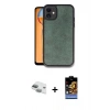 MARSİLYAN™- iPhone 11 Kılıf Kıvılcım Işık Serisi - Siyah Buffer Hayalet Cam Ekran Koruyucu + Pers Alüminyum Kamera Lens - YL