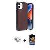 MARSİLYAN™- iPhone 11 Kılıf Kıvılcım Işık Serisi - Siyah Buffer Hayalet Cam Ekran Koruyucu + Pers Alüminyum Kamera Lens - YL