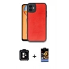 MARSİLYAN™- iPhone 11 Kılıf Kıvılcım Işık Serisi - Siyah Buffer Hayalet Cam Ekran Koruyucu + PVD Metal Kamera Lens - TU