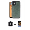 MARSİLYAN™- iPhone 11 Kılıf Kıvılcım Işık Serisi - Siyah Buffer Hayalet Cam Ekran Koruyucu + PVD Metal Kamera Lens - TU