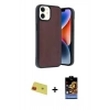MARSİLYAN™- iPhone 11 Kılıf Kıvılcım Işık Serisi - Siyah Buffer Hayalet Cam Ekran Koruyucu + Rainbow Kamera Lens Koruma Cam - KI