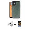 MARSİLYAN™- iPhone 11 Kılıf Kıvılcım Işık Serisi - Siyah Buffer Hayalet Cam Ekran Koruyucu + Raze Metal Kamera Lens - GS