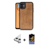 MARSİLYAN™- iPhone 11 Kılıf Kıvılcım Işık Serisi - Siyah Buffer Hayalet Cam Ekran Koruyucu + Raze Metal Kamera Lens - GS