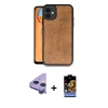 MARSİLYAN™- iPhone 11 Kılıf Kıvılcım Işık Serisi - Siyah Buffer Hayalet Cam Ekran Koruyucu + Raze Metal Kamera Lens - MR