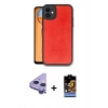 MARSİLYAN™- iPhone 11 Kılıf Kıvılcım Işık Serisi - Siyah Buffer Hayalet Cam Ekran Koruyucu + Raze Metal Kamera Lens - MR