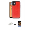 MARSİLYAN™- iPhone 11 Kılıf Kıvılcım Işık Serisi - Siyah Buffer Hayalet Cam Ekran Koruyucu + Renkli Kamera Lens Koruma Cam - YL
