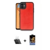 MARSİLYAN™- iPhone 11 Kılıf Kıvılcım Işık Serisi - Siyah Buffer Hayalet Cam Ekran Koruyucu + Şeffaf Kamera Lens Koruma Cam