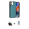 MARSİLYAN™- iPhone 11 Kılıf Kıvılcım Işık Serisi - Siyah Joko Magic 5D Cam + Kamera Lens Koruma Cam - SF