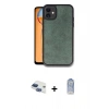 MARSİLYAN™- iPhone 11 Kılıf Kıvılcım Işık Serisi - Siyah Joko Magic 5D Cam + Lacivert Pers Alüminyum Kamera Lens