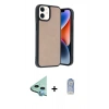 MARSİLYAN™- iPhone 11 Kılıf Kıvılcım Işık Serisi - Siyah Joko Magic 5D Cam + Raze Metal Kamera Lens - MI