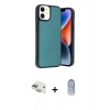 MARSİLYAN™- iPhone 11 Kılıf Kıvılcım Işık Serisi - Siyah Joko Magic 5D Cam + Pers Alüminyum Kamera Lens - GD