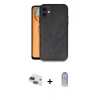 MARSİLYAN™- iPhone 11 Kılıf Kıvılcım Işık Serisi - Siyah Joko Magic 5D Cam + Pers Alüminyum Kamera Lens - LT