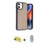 MARSİLYAN™- iPhone 11 Kılıf Kıvılcım Işık Serisi - Siyah Joko Magic 5D Cam + Rainbow Kamera Lens Koruma Cam - KI