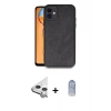 MARSİLYAN™- iPhone 11 Kılıf Kıvılcım Işık Serisi - Siyah Joko Magic 5D Cam + Raze Metal Kamera Lens - GS