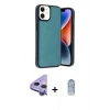 MARSİLYAN™- iPhone 11 Kılıf Kıvılcım Işık Serisi - Siyah Joko Magic 5D Cam + Raze Metal Kamera Lens - MR