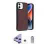 MARSİLYAN™- iPhone 11 Kılıf Kıvılcım Işık Serisi - Siyah Joko Magic 5D Cam + Raze Metal Kamera Lens - MR