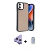 MARSİLYAN™- iPhone 11 Kılıf Kıvılcım Işık Serisi - Siyah Joko Magic 5D Cam + Raze Metal Kamera Lens - MR