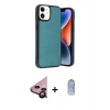 MARSİLYAN™- iPhone 11 Kılıf Kıvılcım Işık Serisi - Siyah Joko Magic 5D Cam + Raze Metal Kamera Lens - SH