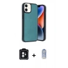 MARSİLYAN™- iPhone 11 Kılıf Kıvılcım Işık Serisi - Siyah Joko Magic 5D Cam + PVD Metal Kamera Lens - YL