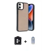 MARSİLYAN™- iPhone 11 Kılıf Kıvılcım Işık Serisi - Siyah Joko Magic 5D Cam + PVD Metal Kamera Lens - YL