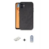 MARSİLYAN™- iPhone 11 Kılıf Kıvılcım Işık Serisi - Siyah Joko Magic 5D Cam + Yeşil Renkli Kamera Lens Koruma Cam