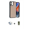 MARSİLYAN™- iPhone 11 Kılıf Kıvılcım Işık Serisi - Siyah Joko Magic 5D Hayalet Cam + Pers Alüminyum Kamera Lens - GI