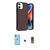 MARSİLYAN™- iPhone 11 Kılıf Kıvılcım Işık Serisi - Siyah Joko Magic 5D Hayalet Cam + Neon Fosforlu Kamera Lens - MI