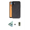 MARSİLYAN™- iPhone 11 Kılıf Kıvılcım Işık Serisi - Siyah Joko Magic 5D Hayalet Cam + Raze Metal Kamera Lens - MI
