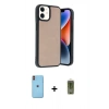 MARSİLYAN™- iPhone 11 Kılıf Kıvılcım Işık Serisi - Siyah Joko Magic 5D Hayalet Cam + Neon Fosforlu Kamera Lens - TU