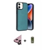 MARSİLYAN™- iPhone 11 Kılıf Kıvılcım Işık Serisi - Siyah Joko Magic 5D Hayalet Cam + Raze Metal Kamera Lens - SH