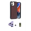 MARSİLYAN™- iPhone 11 Kılıf Kıvılcım Işık Serisi - Siyah Joko Magic 5D Hayalet Cam + Raze Metal Kamera Lens - MR