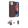 MARSİLYAN™- iPhone 11 Kılıf Kıvılcım Işık Serisi - Siyah Joko Magic 5D Hayalet Cam + Raze Metal Kamera Lens - SH