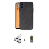 MARSİLYAN™- iPhone 11 Kılıf Kıvılcım Işık Serisi - Siyah Joko Magic 5D Hayalet Cam + Raze Metal Kamera Lens - GS