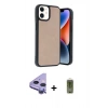 MARSİLYAN™- iPhone 11 Kılıf Kıvılcım Işık Serisi - Siyah Joko Magic 5D Hayalet Cam + Raze Metal Kamera Lens - MR