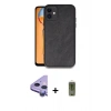 MARSİLYAN™- iPhone 11 Kılıf Kıvılcım Işık Serisi - Siyah Joko Magic 5D Hayalet Cam + Raze Metal Kamera Lens - MR