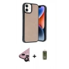 MARSİLYAN™- iPhone 11 Kılıf Kıvılcım Işık Serisi - Siyah Joko Magic 5D Hayalet Cam + Raze Metal Kamera Lens - SH
