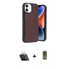 MARSİLYAN™- iPhone 11 Kılıf Kıvılcım Işık Serisi - Siyah Joko Magic 5D Hayalet Cam + Kamera Lens Koruma Cam - SF