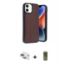 MARSİLYAN™- iPhone 11 Kılıf Kıvılcım Işık Serisi - Siyah Joko Magic 5D Hayalet Cam + Pers Alüminyum Kamera Lens - YL