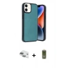 MARSİLYAN™- iPhone 11 Kılıf Kıvılcım Işık Serisi - Siyah Joko Magic 5D Hayalet Cam + Pers Alüminyum Kamera Lens - YL