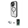 MARSİLYAN™- iPhone 11 Kılıf Kıvılcım Modern Koleksiyonu - Şeffaf 360 Full Body Arka Koruyucu + Pers Alüminyum Kamera Lens - LT