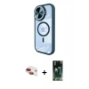 MARSİLYAN™- iPhone 11 Kılıf Kıvılcım Modern Koleksiyonu - Şeffaf 360 Full Body Arka Koruyucu + Pers Alüminyum Kamera Lens - KI