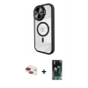 MARSİLYAN™- iPhone 11 Kılıf Kıvılcım Modern Koleksiyonu - Şeffaf 360 Full Body Arka Koruyucu + Pers Alüminyum Kamera Lens - KI