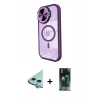MARSİLYAN™- iPhone 11 Kılıf Kıvılcım Modern Koleksiyonu - Şeffaf 360 Full Body Arka Koruyucu + Raze Metal Kamera Lens - MI