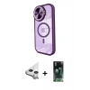MARSİLYAN™- iPhone 11 Kılıf Kıvılcım Modern Koleksiyonu - Şeffaf 360 Full Body Arka Koruyucu + Raze Metal Kamera Lens - GS