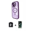 MARSİLYAN™- iPhone 11 Kılıf Kıvılcım Modern Koleksiyonu - Şeffaf 360 Full Body Arka Koruyucu + PVD Metal Kamera Lens - YL