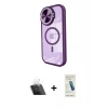 MARSİLYAN™- iPhone 11 Kılıf Kıvılcım Modern Koleksiyonu - Şeffaf Pasifik Cam Ekran Koruyucu + Kamera Lens Koruma Cam - SF