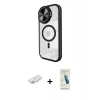 MARSİLYAN™- iPhone 11 Kılıf Kıvılcım Modern Koleksiyonu - Şeffaf Pasifik Cam Ekran Koruyucu + Renkli Kamera Lens Koruma Cam - PE