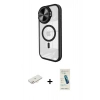 MARSİLYAN™- iPhone 11 Kılıf Kıvılcım Modern Koleksiyonu - Şeffaf Pasifik Cam Ekran Koruyucu + Renkli Kamera Lens Koruma Cam - YL