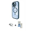 MARSİLYAN™- iPhone 11 Kılıf Kıvılcım Modern Koleksiyonu - Şeffaf Royal Nano Ekran Koruyucu + Pers Alüminyum Kamera Lens - YL